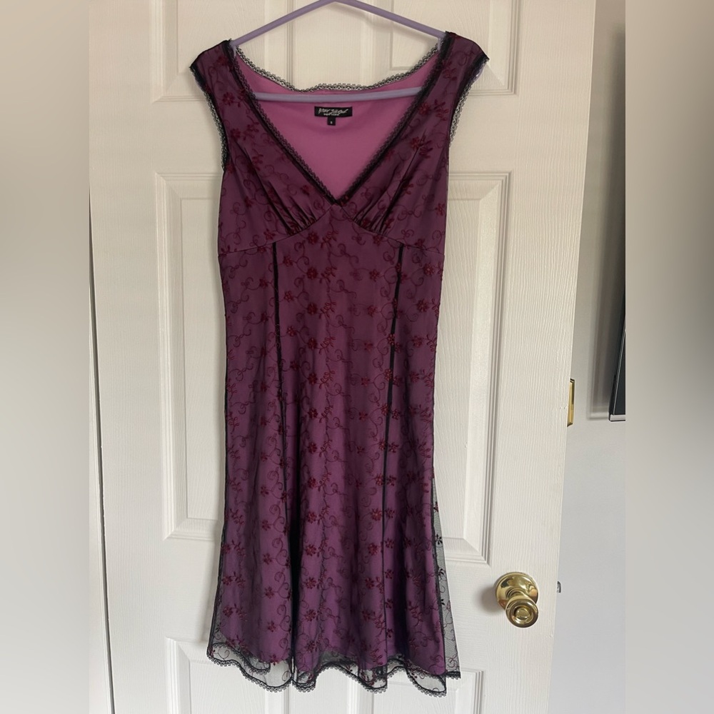 Purple black lace dress | Size: small but fits like a large